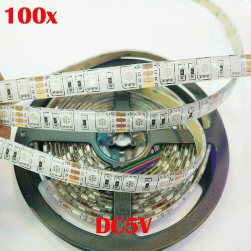 FREE DHL 500M/lot DC 5V IP65 Waterproof 5050 RGB changeable LED Strip Light