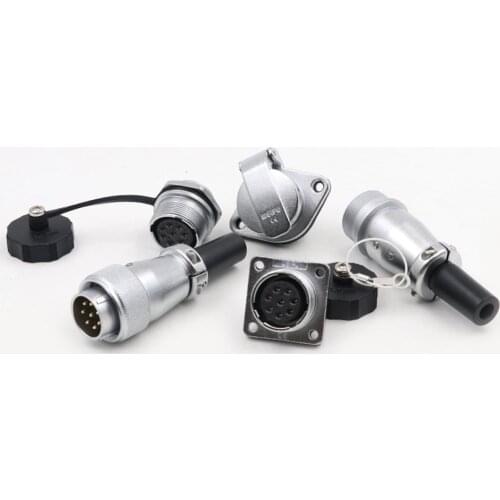 WS20 TQ+ZQ/Z/ZM/ZG M20 8 Pin Connector IP67 DC Signal Aviation Adapter Solder Terminal Threaded Coupling Male Plug Female Socket