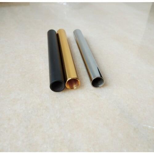 10pieces/lot m10 gold female thread m10 inner thread metal hollow tube for Lighting accessories Both ends has the inner thread