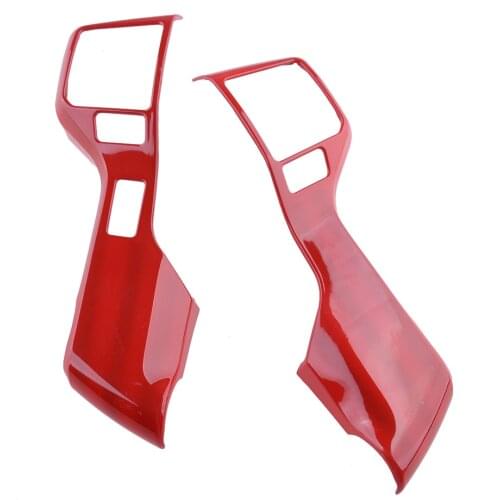 2Pcs Car Steering Wheel Cover Trim Without LDA Red Fit for Toyota Tacoma Tundra 4Runner 4WD N280 2019 2018 2017 2016 2015