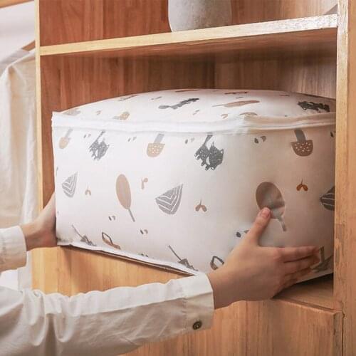 2PCS foldable storage bag clothes organizer dustproof closet organizer quilt storage bag wardrobe organizer for pillow blanket