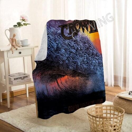 The Crown Band 3D Printed Sherpa Blanket Rectangle Blanket Home Textiles Fleece Wearable Blanket Throw Blanket for Sofa