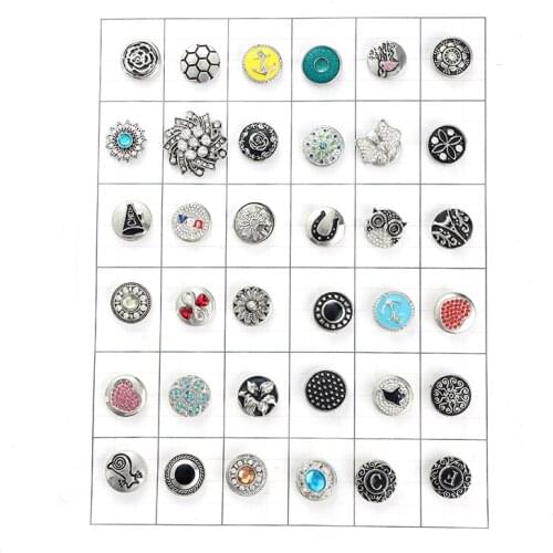 4pcs/lot Newest Snap Jewelry Bracelets Colorful Crystal Rhinestone Flower 18mm Metal Snap Buttons Fit DIY Snap Button Bracelet