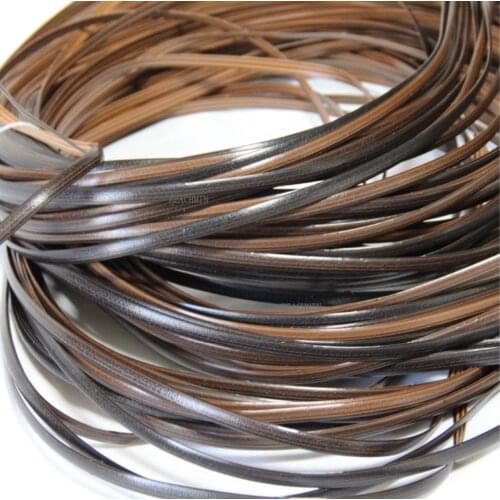 70Meters(500g) Width:8mm Coffee Gradient Flat Synthetic Rattan Weaving Material Plastic Knit Repair Chair Table PE