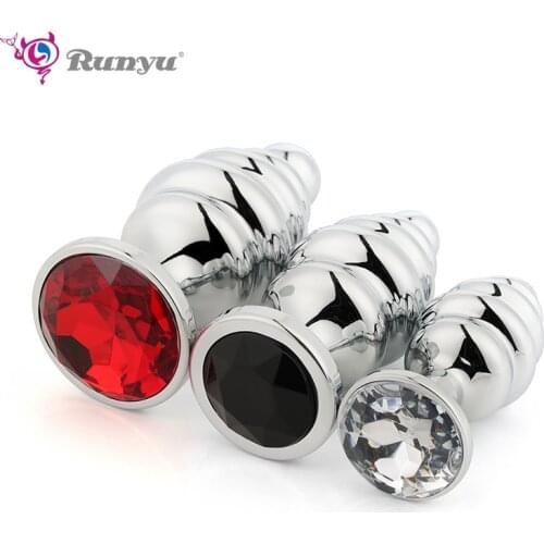 Butt Plug Metal Anal Toys Butt Plug Stainless Steel Anal Plug, Sex Toys for Women Adult Sex Products Men 3 Size