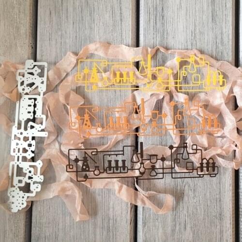 ArtScrap Border Chemistry School lesson Metal Cutting Dies Stencils For Scrapbooking Card Decorative Craft Embossing | Art: 20