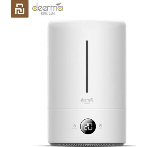 Deerma 5L Mini Air Humidifier Touch Version Smart Aromatherapy Machine LED Screen 12H Quiet Air Purifying Mist Maker