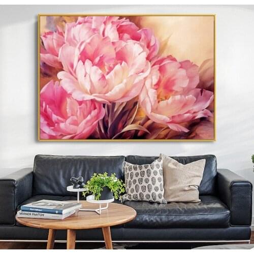 EECAMAIL Full Diamond Painting Nordic Pink Planet Living Room Diamond Embroidered Diamond Cross Stitch Home Decoration No Frame