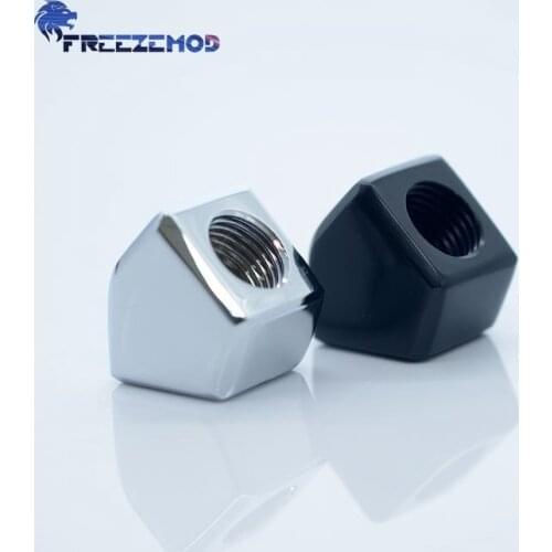 FREEZEMOD computer pc water cooler fitting adapter elbow 45 degree angle double internal adapter. BSNWT-D45