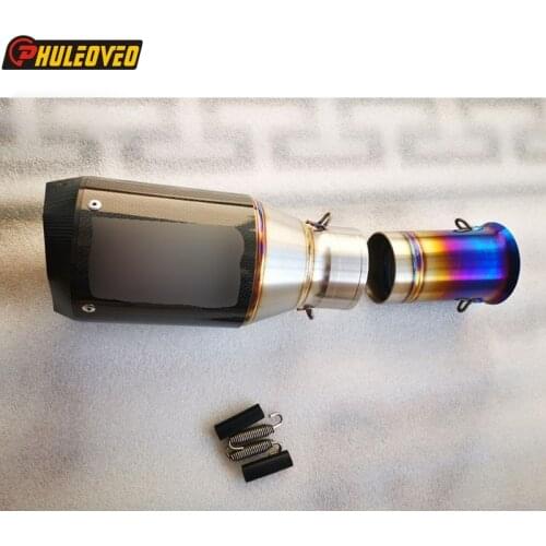 Titanium Alloy for KTM 1290 Super Duke R Motorcycle Exhaust Muffler Link Pipe Carbon Muffler Escape Mid Pipe for KTM 1290 SDR