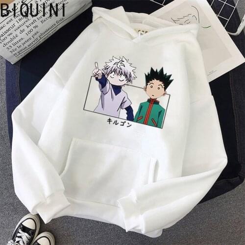 Killua Hoodie Gon Unisex Plus Size Hoodies Sweatshirt Women Hunter X Hunter Print Long Sleeve Harajuku Pink Tops Kawaii Clothes