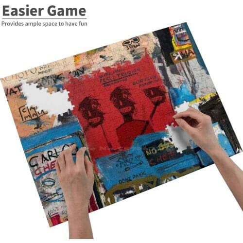 Gun Club Jigsaw Puzzle Game Wooden Toys Assembling Picture Games Toys Expressionism Neo Expressionism Basquiat Jean Michel