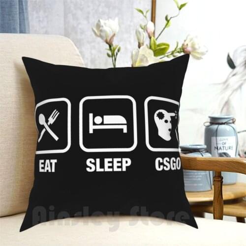 Csgo Eat Sleep Marksman Gaming Tee Pillow Case Printed Home Soft DIY Pillow cover Csgo Cs Go Cs Golang Counterstrike
