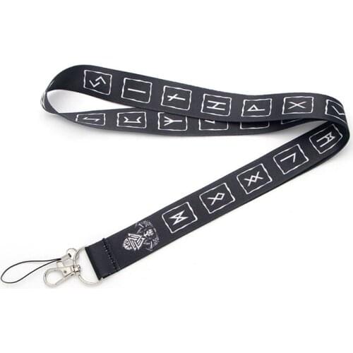 JF559 Viking Rune Nnecklace Lanyard Badge ID Lanyards/ Mobile Phone Rope/ Key Lanyard Neck Straps Accessories