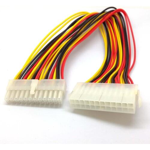 ATX 24Pin Female to Male extension Power Supply Adapter Cable for Motherboard mainboard pc desktop power tower