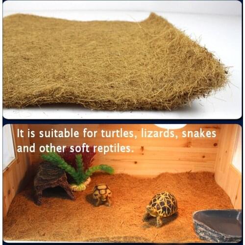 Reptile Pet Bed Mat Aquarium Tortoise Turtle Lizard Reptiles Climbing Coconut Palm Carpet Climbing Pet Warm