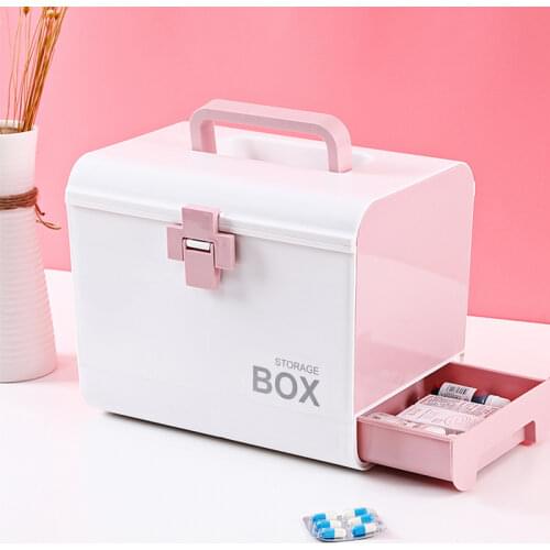 Multi-layer First Aid Kit Storage Organizer Household Medicine Box Portable Medical Kits Plastic Drawer Drug Storage Box Chest