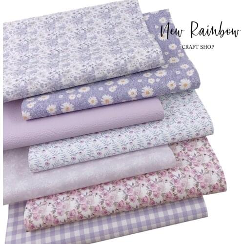 New Rainbow 30x22cm/A4 Morandi Grayish Purple Faux Leatherette Bundle For Making Hairbows, Earrings, DIY Craft