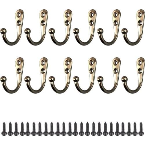 Wall Storage Rack Mini Size Key Holder Single Prong Hook for Coats Hats Cloth Hanger Retro Hooks Cup Hanger 12Pcs Home Decor