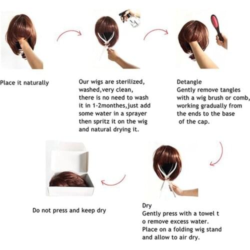 Real Human Hair Nautral Wigs Short Pixie Cut Wig Straight Curly For Women