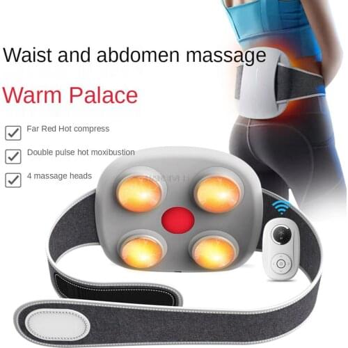Low frequency pulse lumbar spine massager home physiotherapy waist support heating waist and abdomen kneading massager