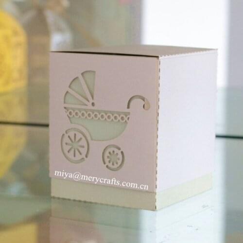 Personalized baby carriage candy bags boys birthday candy box