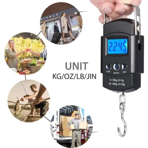 Portable LCD Liquid Crystal Digital Display Electronic Scale Precision Hook Scale Fishing Scale Kitchen Scale High Precision