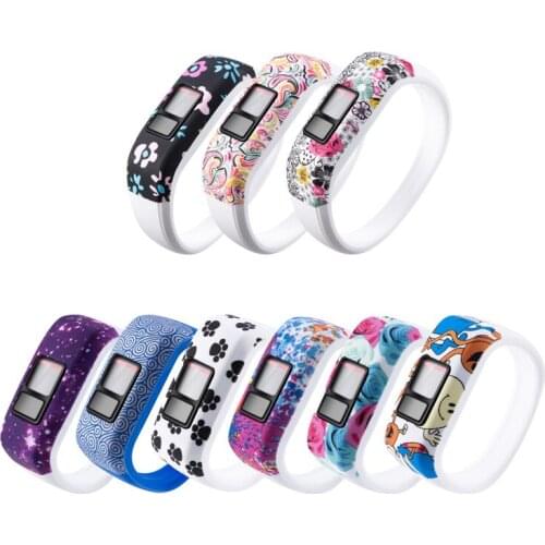 Colorful Wristband Silicone No Buckle Watch Band Strap Watchband Sports Replacement for Garmin Vivofit JR/Vivofit JR2/Vivofit 3