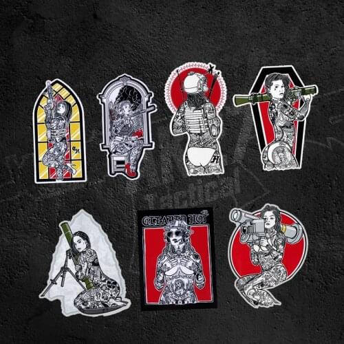 Tactical Good Girl Reflective Stickers Military Adhensive DIY Decoration Skateboard Locomotive Scrapbooking Journaling Project