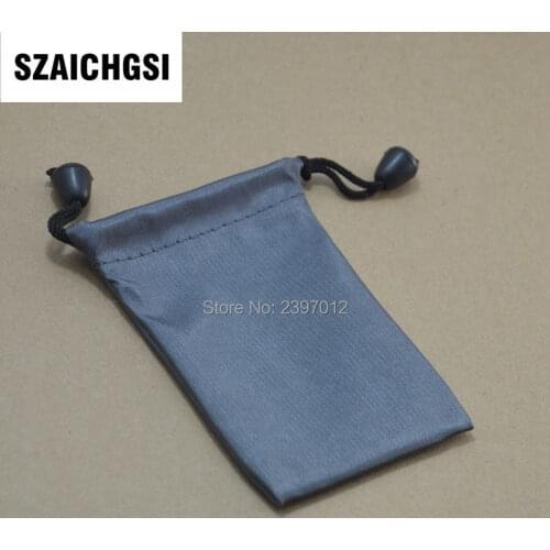 SZAICHGSI 11*7cm grey nylon waterproof Retail Packaging cloth Bag for usb cable earphone mp 3 4 and others wholesale 1000pcs