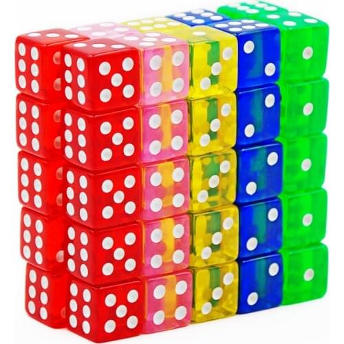 Foreign Trade New Bar Nightclub Supplies Color Transparent Dice Acrylic Sieve 16MM Right Angle