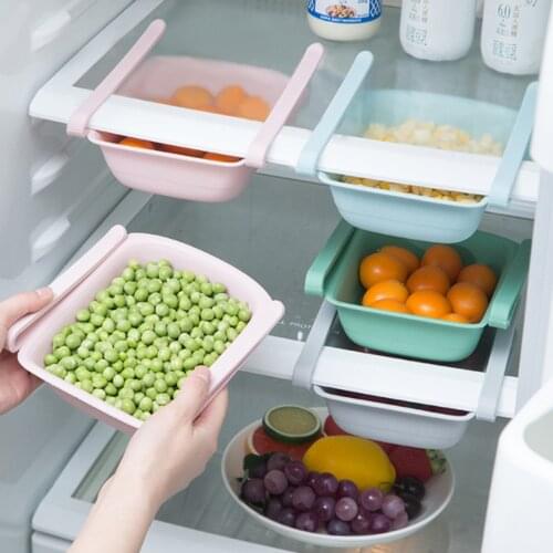 Refrigerator Organizer Drawer Basket Refrigerator Pull-out Drawers Fresh Spacer Layer Storage Rack