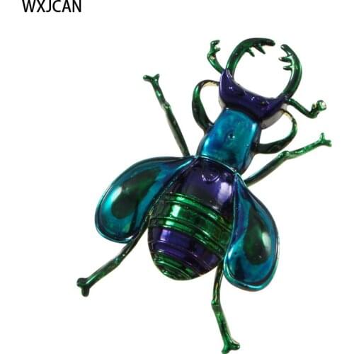 WXJCAN enamel insect brooch Unique Individual beetle brooch jewelry decorative spilla