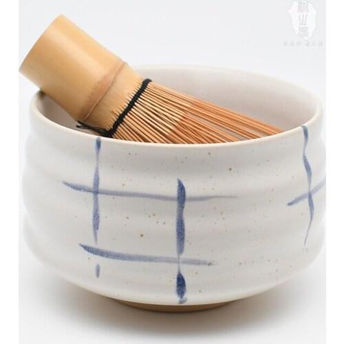 Japanese hand painted matcha bowl ceramic tea ceremony coarse pottery handmade retro tea cup teaware set