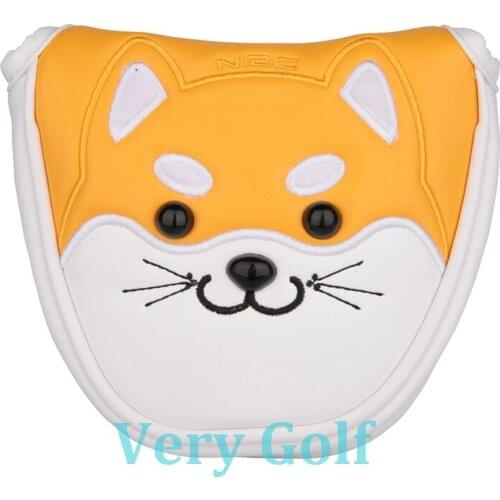 1pc Akita Dog Mallet Cover Golf Club Mallet Putter Head Cover with Magnetic Closure