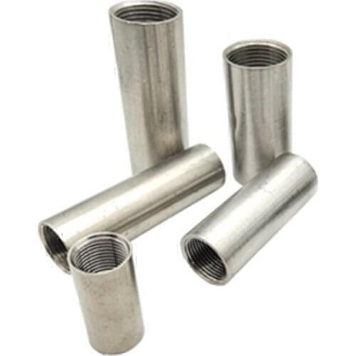 1pcs DN50x120mm Lengthened Double-Headed Internal Threaded Welding Extension Pipe Joint Anti-Corrosion 304 Stainless Steel