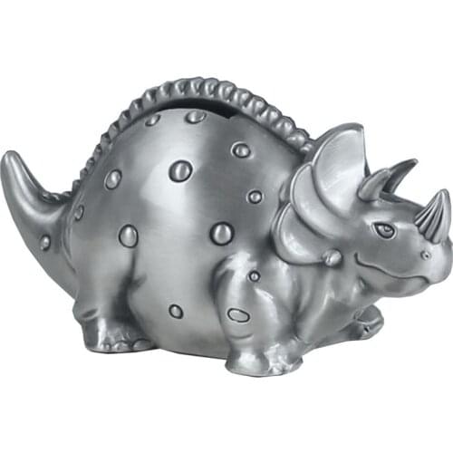 1 PCS Zinc Alloy Craft Creative Dinosaur Piggy Bank Animal Piggy Bank Home Decoration Childrens Toys