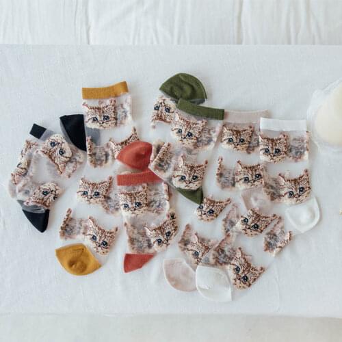 Crystal Silk Creative France Flowers Fashion Women Socks Comfortable Casual Stealth Harajuku Socks Woemn Calcetines Mujer