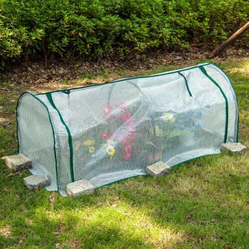 2 SectionsPlant Warm Room Flower Greenhouse Multi-meat Green Rose Insulation Cover Outdoor Roof Balcony Flower Nursery Tent