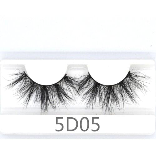 25mm 100% handmade natural thick Eye lashes wispy makeup extention resuable 3D mink hair volume soft false eyelashes 5D05