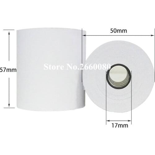 4 Rolls/lot 57mm Thermal Paper POS Receipt Roll Thermal Printer Cash Register Ticket Roll 57*50mm Thermal Roll Paper 20m/Roll