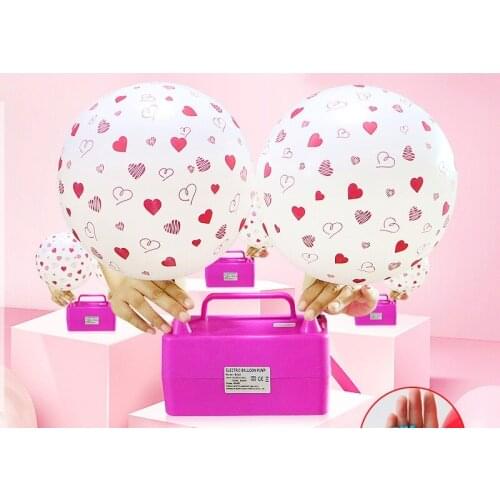 400W Electric Balloon Pump, round latex balloon inflator pump with 2 nozzles