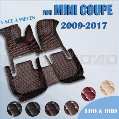 Car floor mats for MINI COUPE 2009 2010 2011 2012 2013 2014 2015 2016 2017 Custom auto foot Pads automobile carpet cover