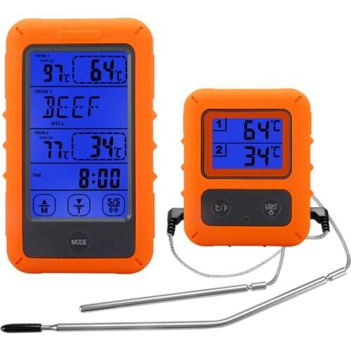 TS-TP20 Wireless Cooking Kitchen Food Thermometer Digital BBQ Meat Oven Thermometer Dual Probe Outdoor Grill Baking Thermograph