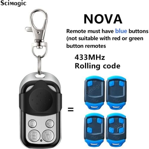 Centurion NOVA garage door remote control 433,92MHZ rolling code NOVA garage remote transmitter