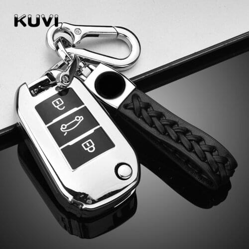 TPU Car Folding Key Case Full Cover Holder For Peugeot 3008 208 308 508 408 2008 307 4008 For Citroen C4 C4L CACTUS C3 C6 C8