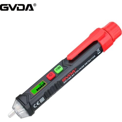 GVDA Digital Non-contact Voltage Detector AC/DC Tester Pen 12-1000V Current Electric Sensor Test Pencil with LCD Display