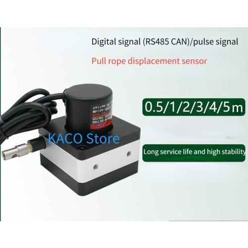 Wire pulling displacement sensor / rotary magnetic angle encoder rope pulling ruler high precision displacement meter
