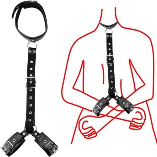 Erotic BDSM Bondage Sex Toys For Couples Women Men Adults Sexy Games Handcuffs Neck Collar Whip Toys Slave Necklace Accessories