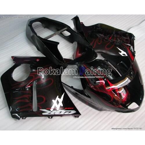 Kit For Honda CBR1100XX 96-07 CBR 1100 XX 1996-2007 Red Flame Bodywork Fairing of motorcycle set (Injection molding)